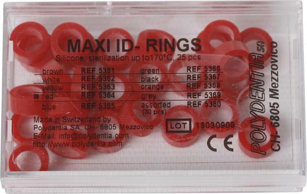 Fargemarkeringsringer Maxi Røde 25stk