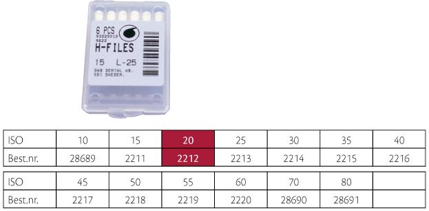 Hedstrøm Fil Sendoline 25mm ISO 20 6stk