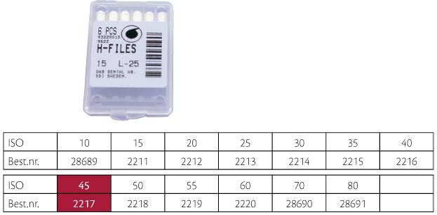 Hedstrøm Fil Sendoline 25mm ISO 45 6stk