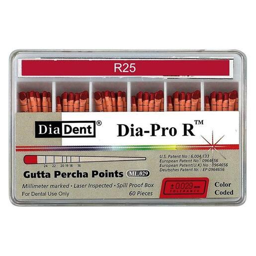 Dia-Pro R Gutta Percha #25 rød 60stk