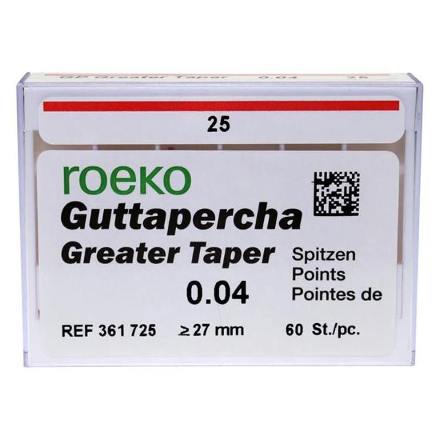 Greater Taper Gutta Percha Roeko .04/25 60stk
